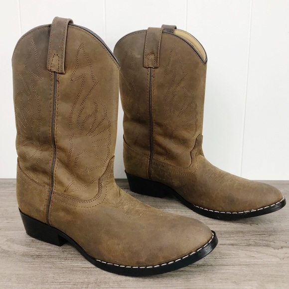 Masterson Shoes - MASTERSON Distressed Brown Cowboy Boots